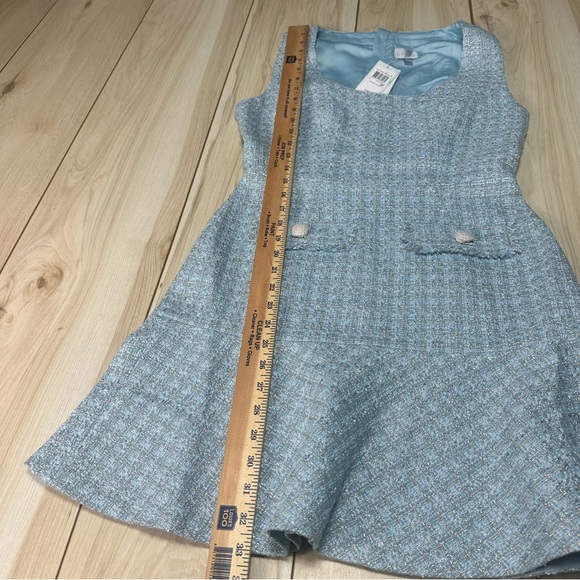 New Guess Women's Daphnee Metallic-Threaded Tweed Mini Dress Size Small - Picture 10 of 16